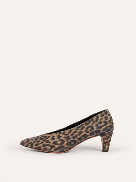 Escarpins Lanvin Classiques - Imprimé Animalier - Talons Hauts - Bout Rond - Taille US 8 - Fabriqué En Italie - Occasion Excellent état