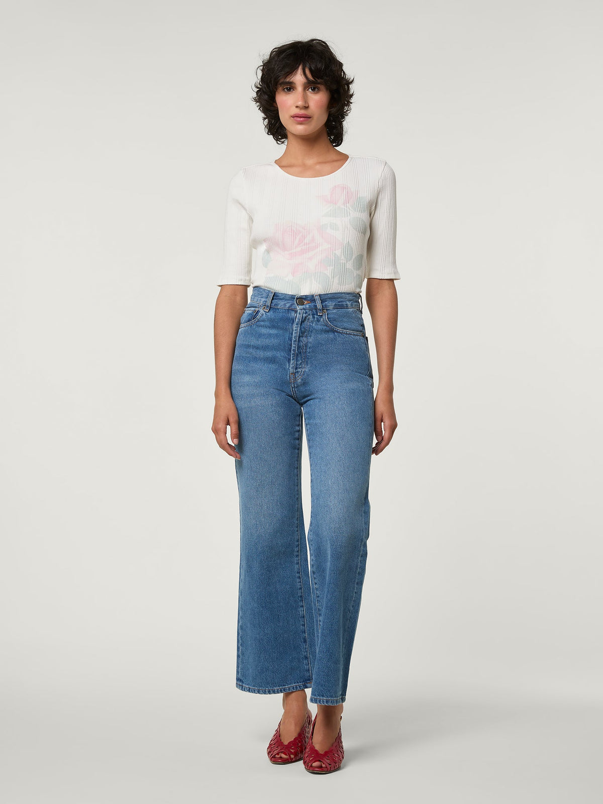 High-waisted flare jeans | Rouje
