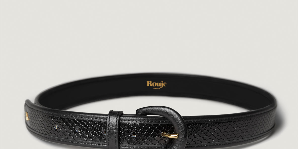 Rouje Black Belt Bouquet Cuir Cuir Noir • Rouje main image 2