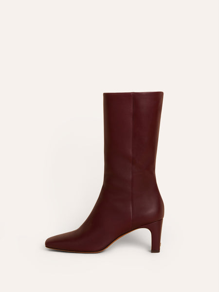 はら Bordeaux Leather Boots 27 Elsa Bordeaux • Rouje