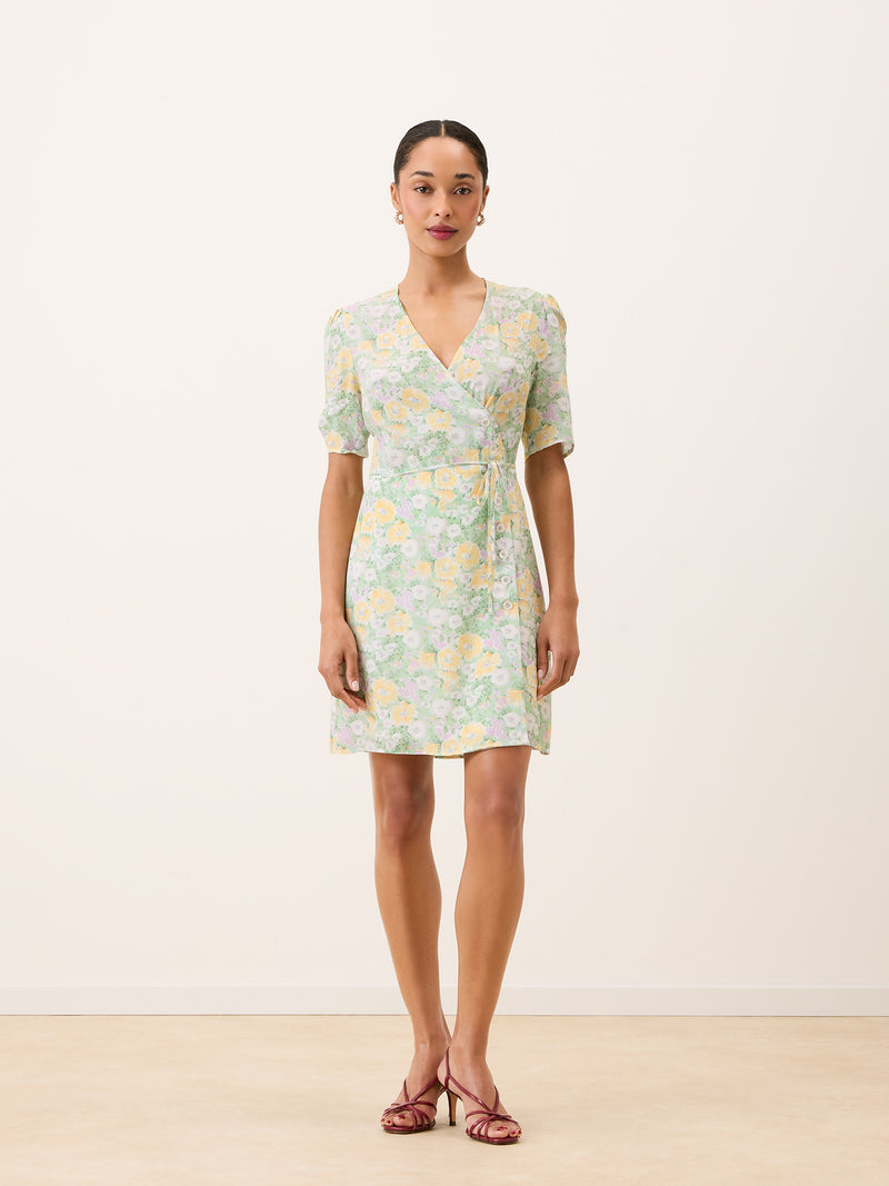 rouje mini dress Roselita Jacquard Fleurs Jacquard Fleurs Noir Rouje