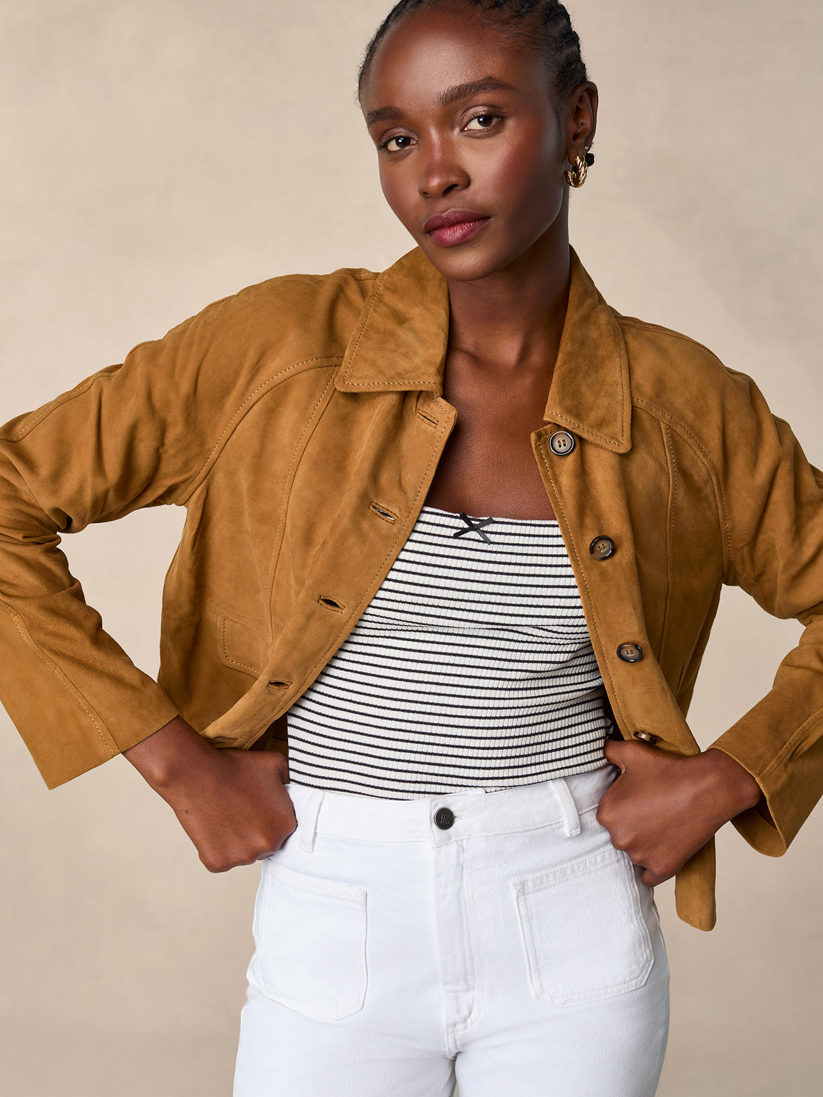 En Daim Femme Kiabi Blouson Suedine Camel Femme Veste Perfecto