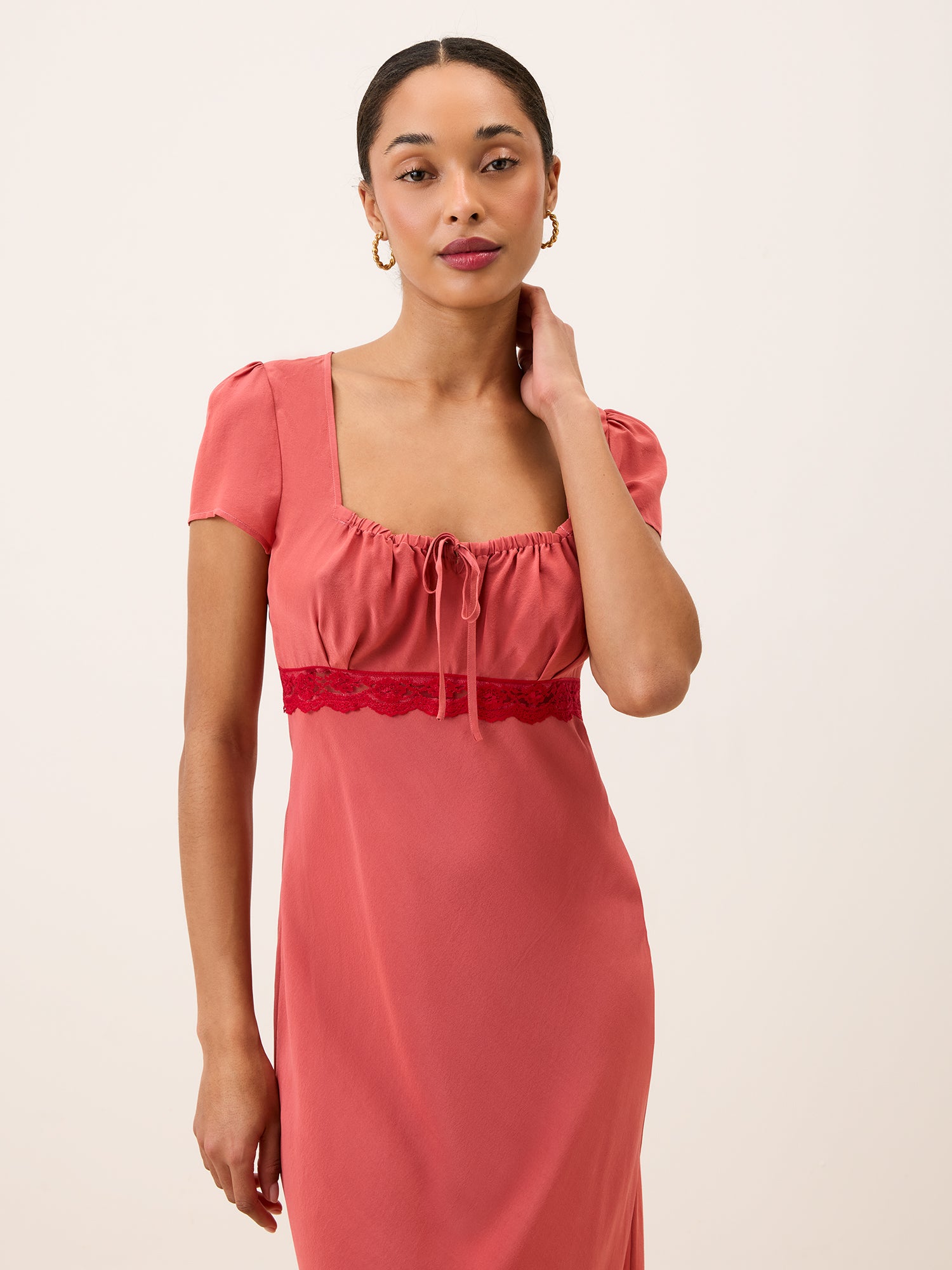 Pink midi dress – Ines | Rouje