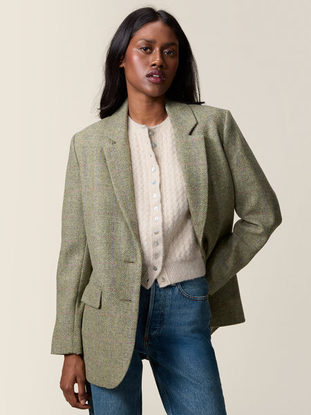Oversize green woolen jacket | Rouje