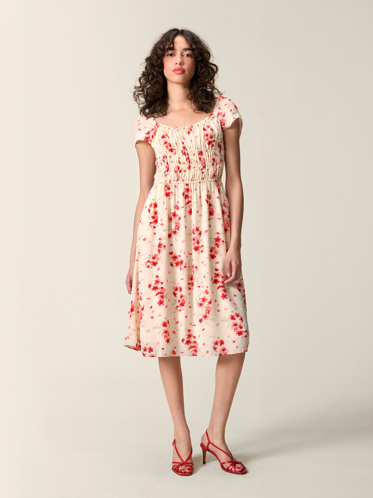 short sleeve reverie dress Snug Reverie Women's 100% Pure Cotton Jacquard Blue Romantic Fresh Summer Short Sleeve Button-Front Ruffle Hem Loungewear Dress
