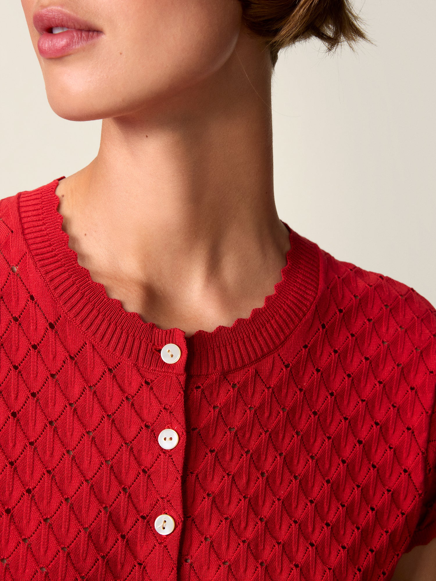 Rouje Paris カーディガン 赤 38 Ballade Uni Uni Rouge • Rouje