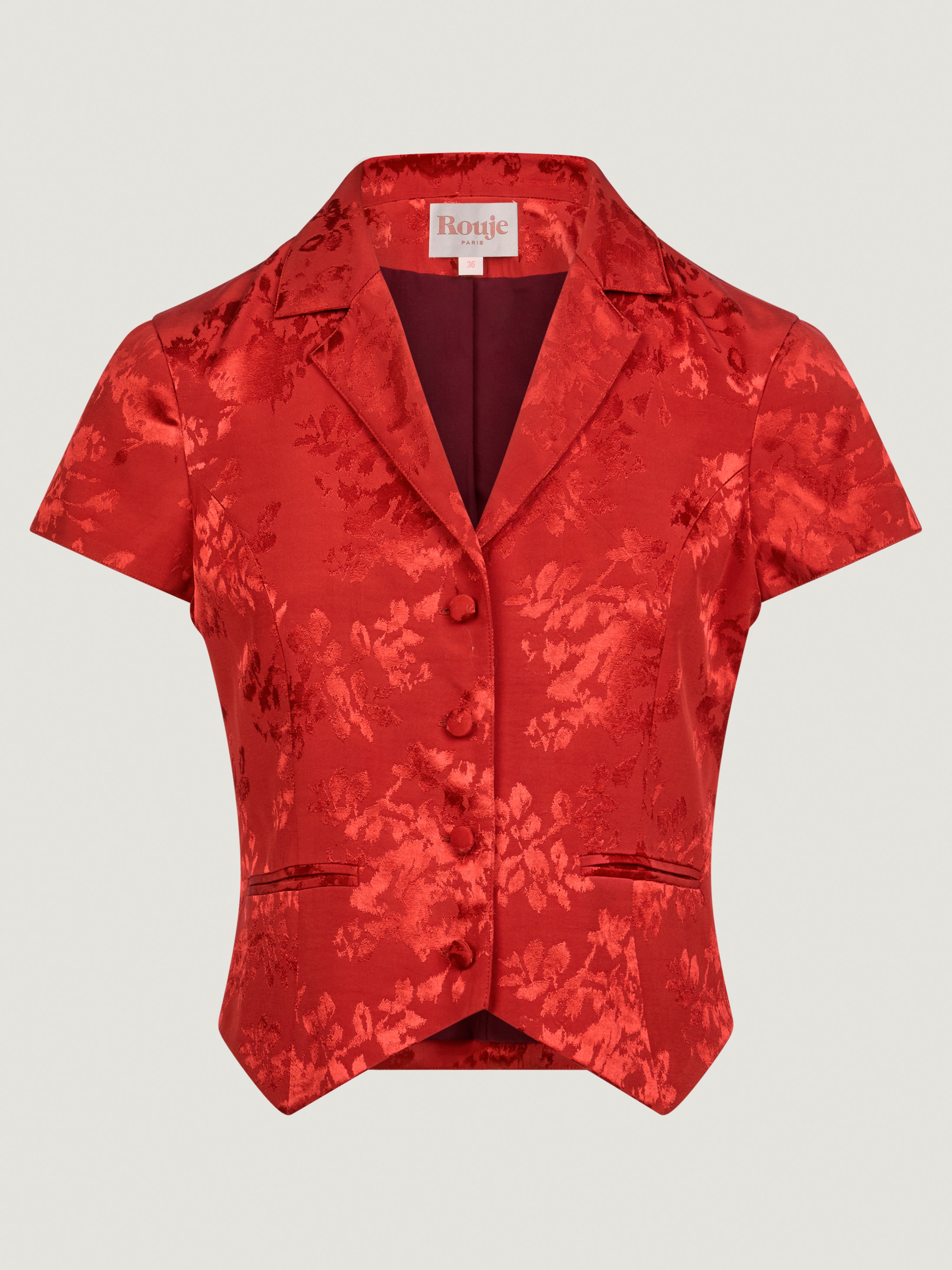 Leandre Jacquard Fleurs Jacquard Fleurs Rouge • Rouje