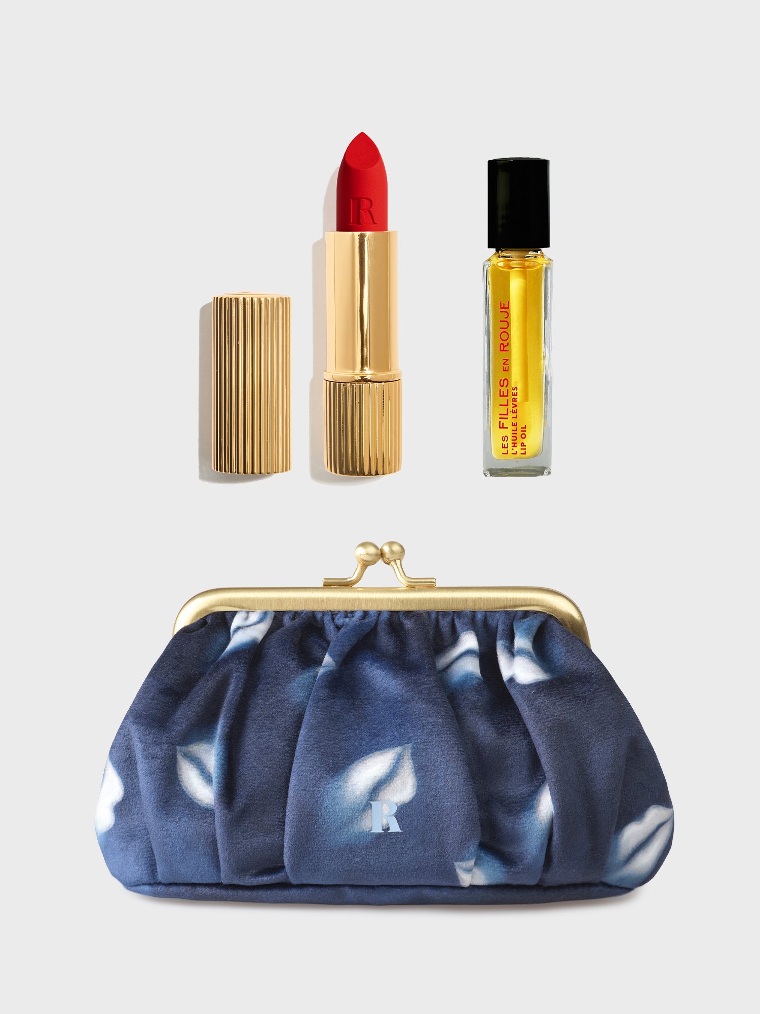 Das glänzende rote Set