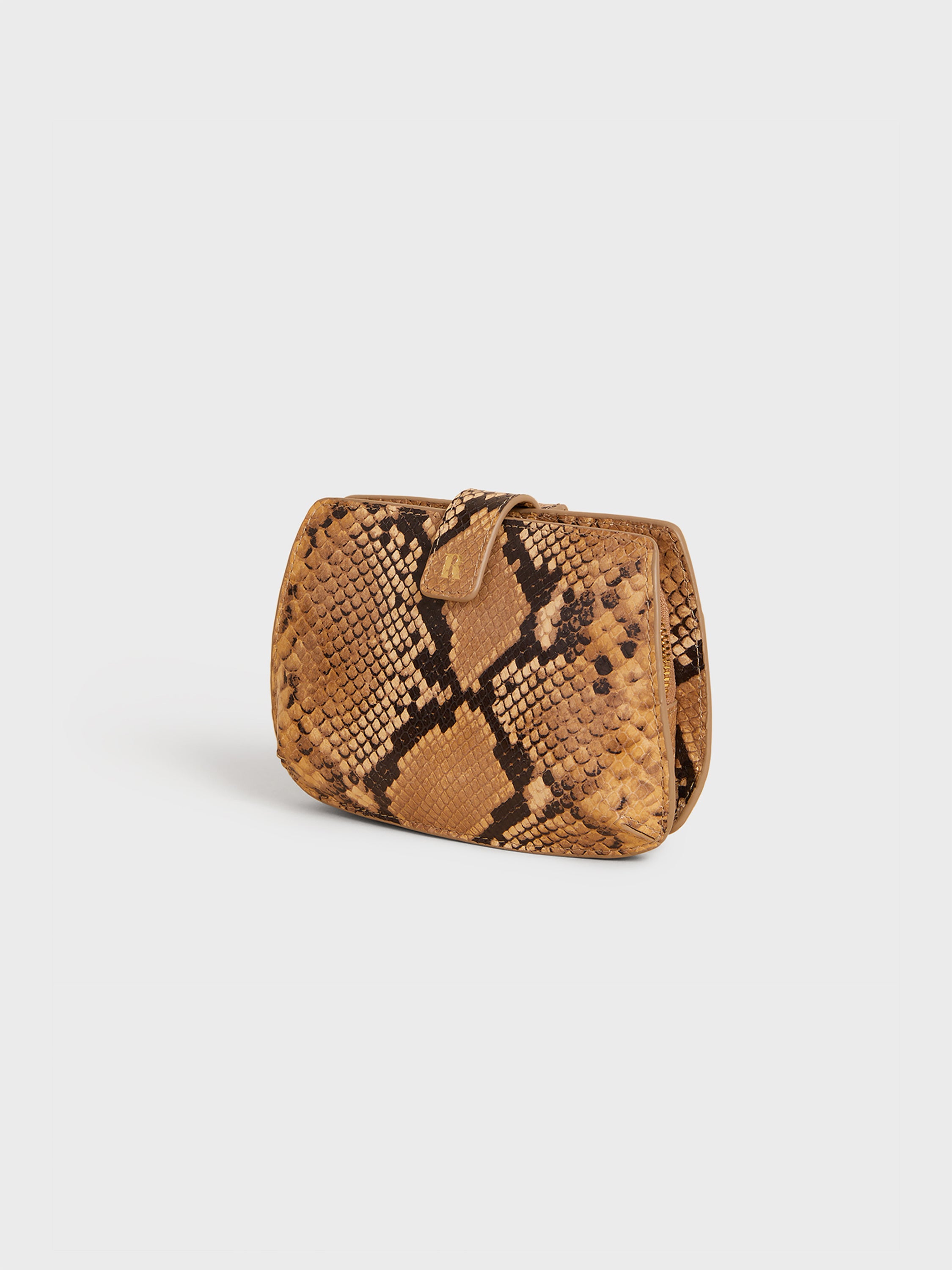 Pochette en cuir façon python naturel | Rouje