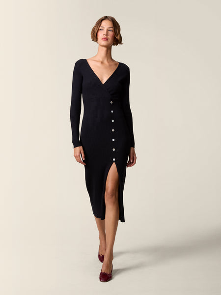 Moda Vestidos Vestidos Largos Cruzados De Enfrente Vestido Midi