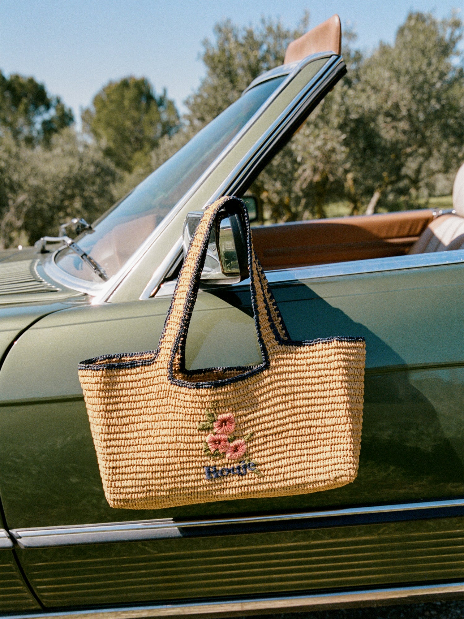 rouje カゴバック Blue basket bag – Square | Rouje