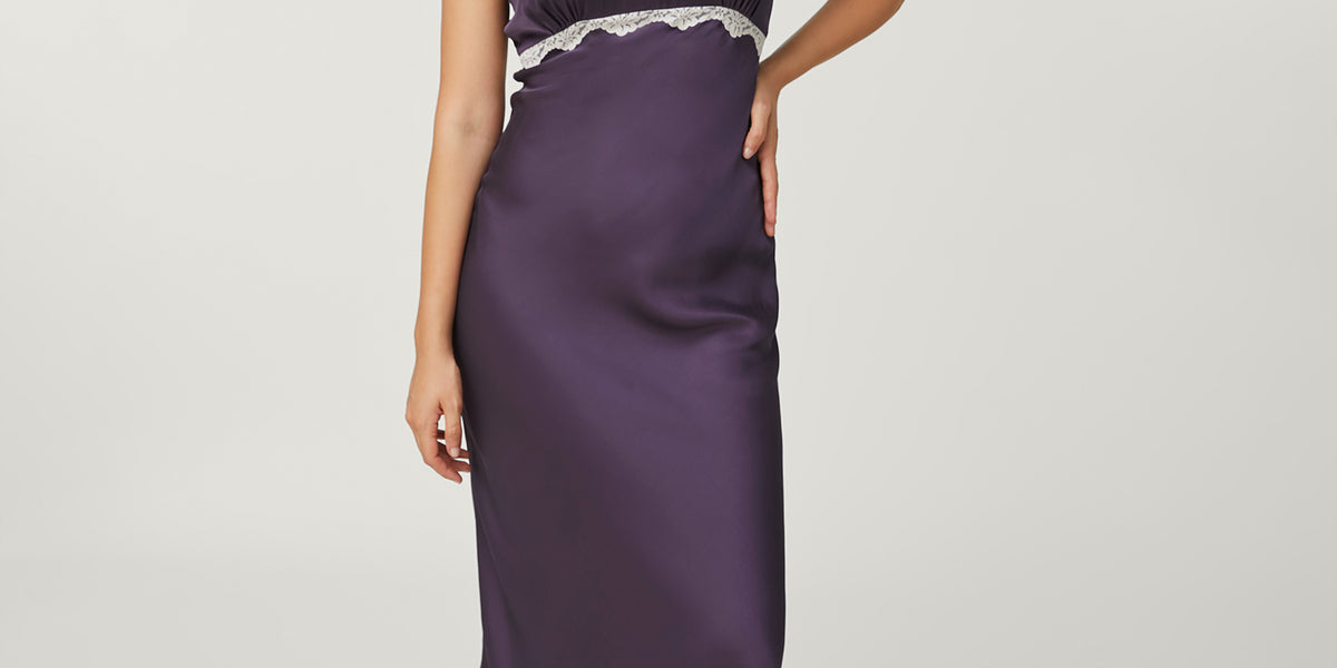 purple prom dress with straps Purple Floral Rouje Dress by Rouje