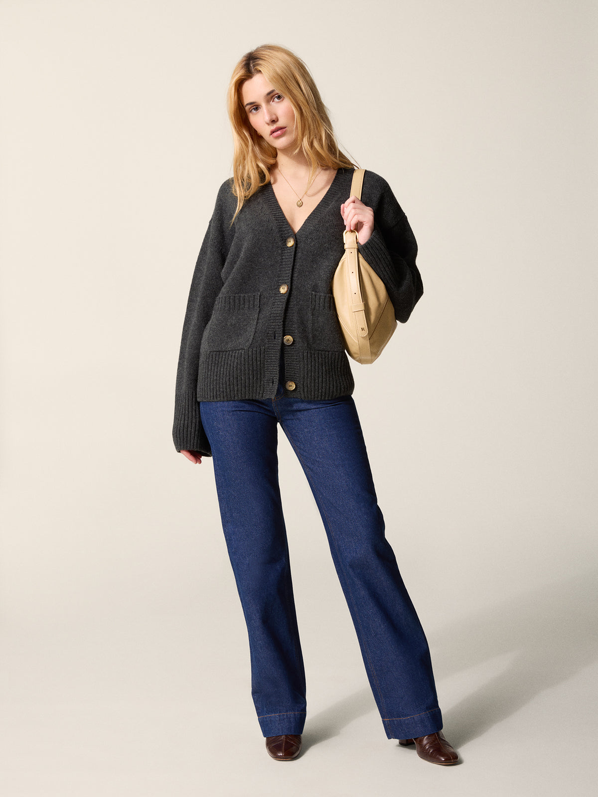 V-neck wool vest | Rouje