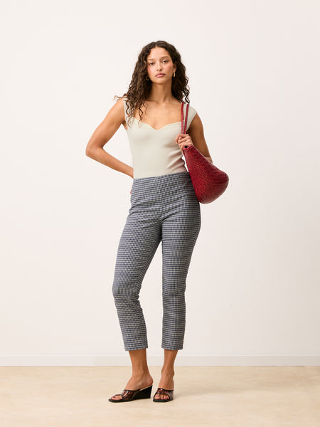 Navy plaid pants – Zola | Rouje