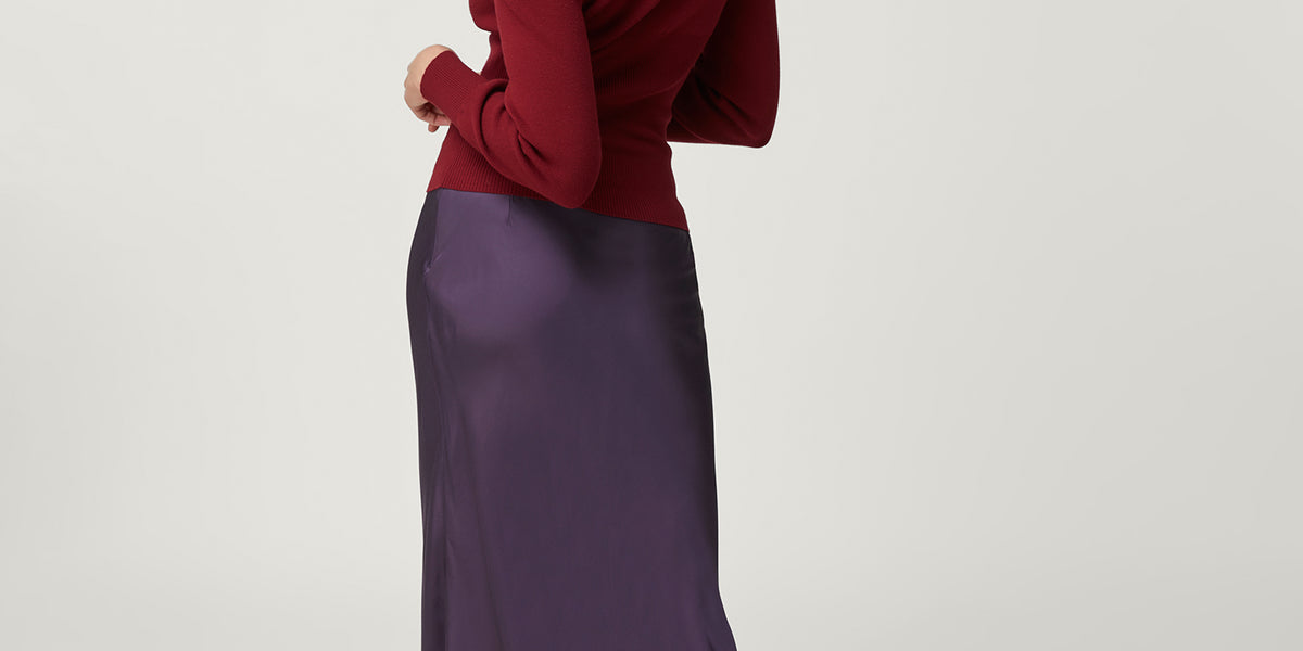 Rouxa Foustes Albin Galazia Saten Foysta Foystes Skirts Albin Light Blue Satin Skirt