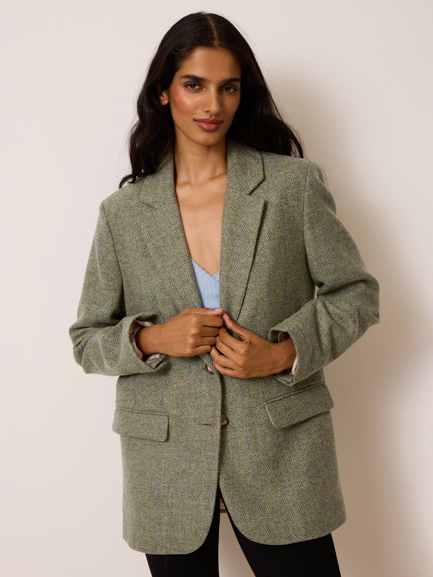 Oversize green woolen jacket | Rouje