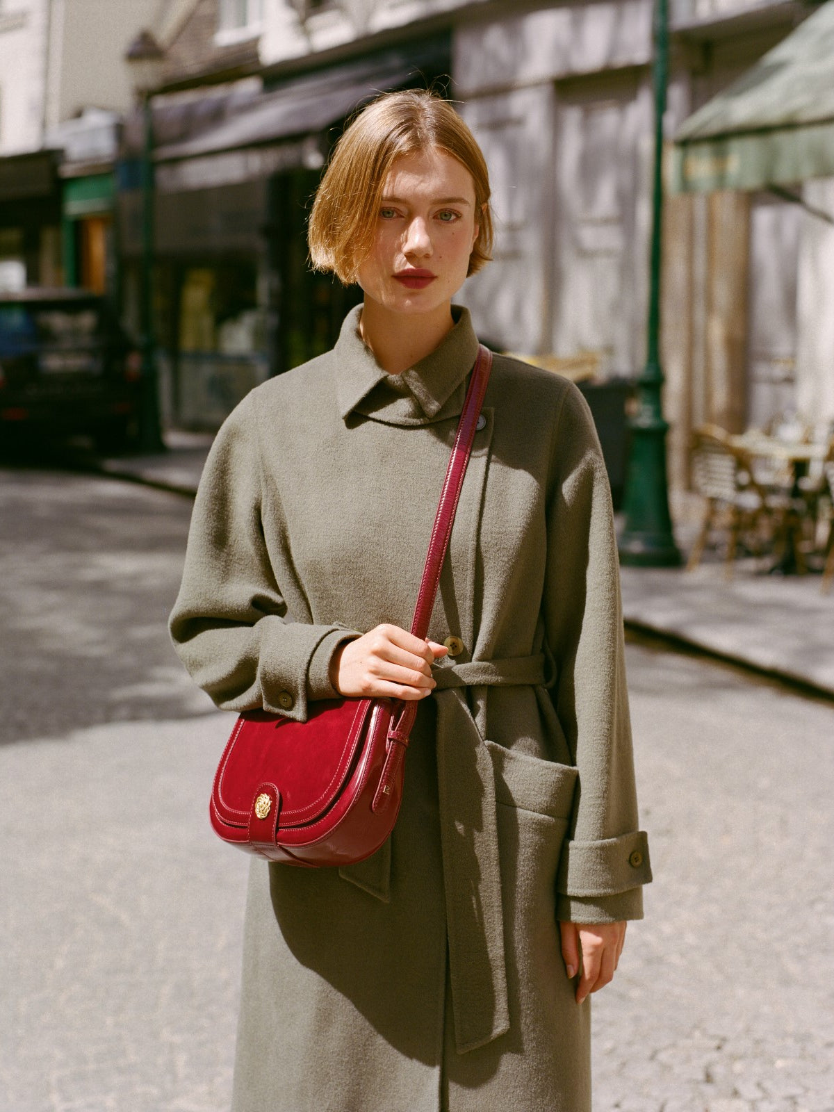 rouje バッグ Troquet Vernis Vernis Bordeaux • Rouje