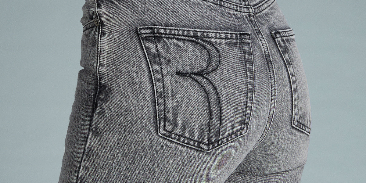 Faded black straight jeans with vintage fit Rouje